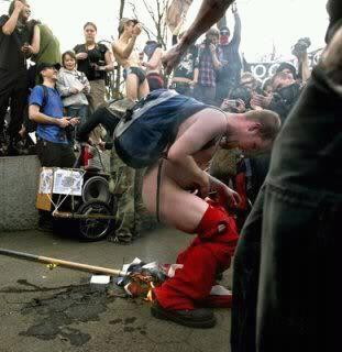 OWS Defecate on American flag